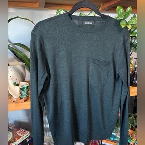 NAADAM Black Pocket Crewneck | Small